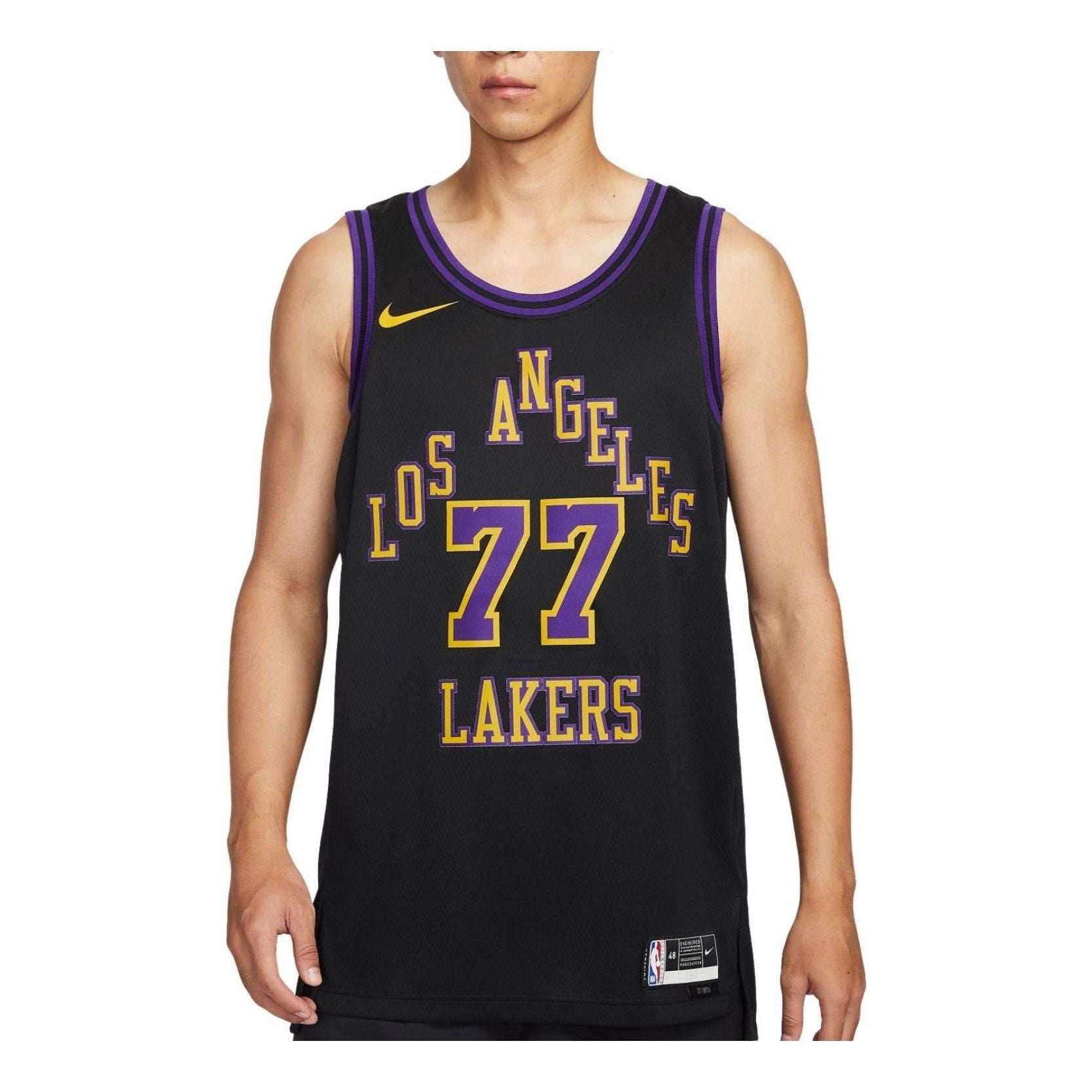 Nike Dri-FIT NBA Luka Doncic 2023/24 Los Angeles Lakers City Edition Swingman Jersey 'Black' DX8506-014