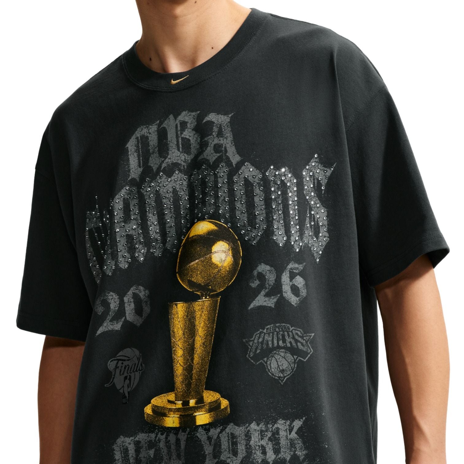 Nike New York Knicks 2026 NBA Finals Champions Authentic On Court T-shirt 'Grey' JJ0565-060