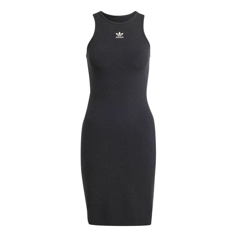 (WMNS) adidas Originals Essentials Rib Tank Dress Asia Sizing 'Black' IT9881