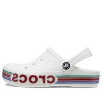 (GS) Crocs Bayaband Rainbow Glitter Clogs 'White Red' 209731-100