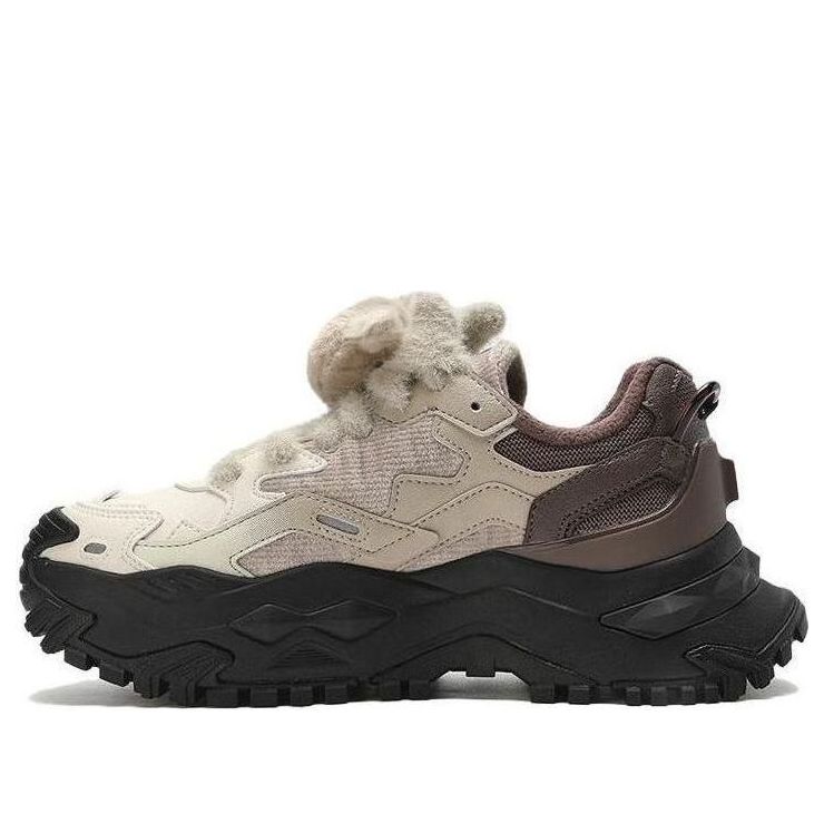 (WMNS) FILA FUSION BIANCO Platform Sneakers 'White Beige Brown' T12W341303FGF
