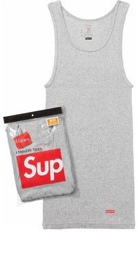 Supreme x Hanes Tagless Tank Tops (3 Pack) 'Grey' SUP-SS24-024
