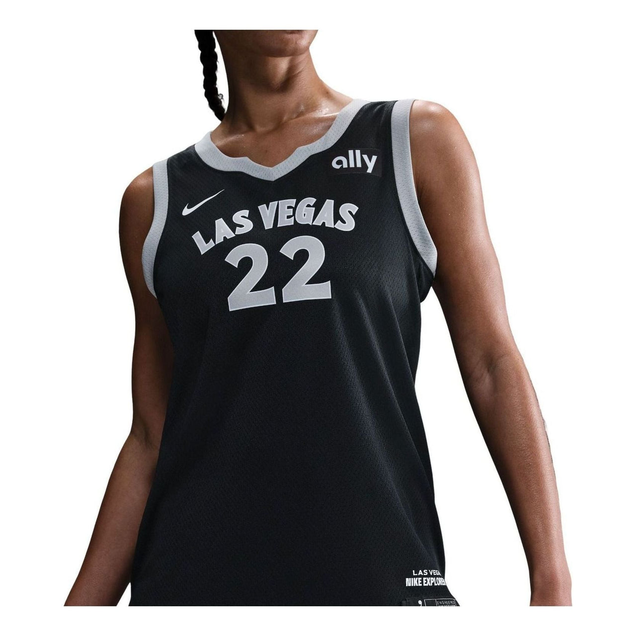 (WMNS) Nike A'ja Wilson Las Vegas Aces Dri-FIT WNBA Victory Jersey 'Black Flat Silver White' HF0996-010