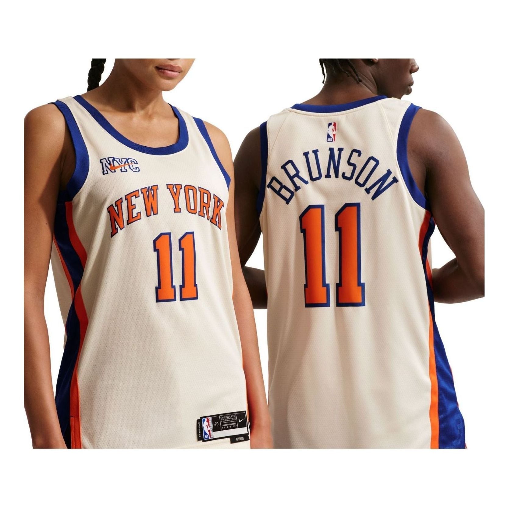 Nike NBA Jalen Brunson New York Knicks City Edition Jersey 'Natural' HM5989-123