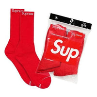 Supreme x Hanes Crew Socks (4 Pack) 'Red' SUP-FW19-004
