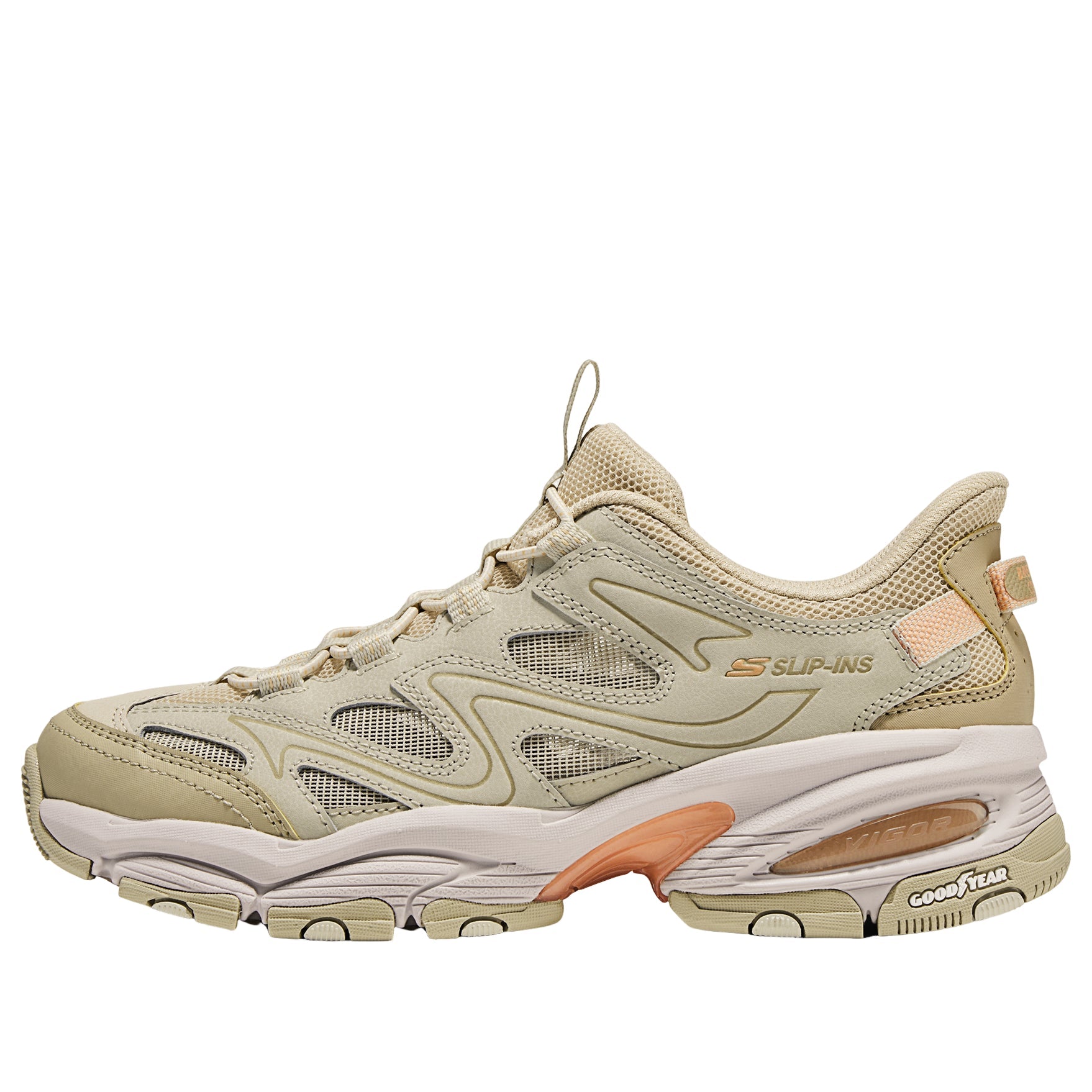 (WMNS) Skechers Sneakers 'Beige' 180346-NAT