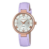 CASIO Waterproof SHEEN Sapphire Crystal Quartz Purple Analog SHE-4529PGL-7AUPR