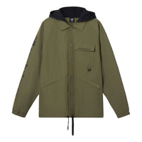New Balance logo Hooded Windbreaker Men's Army Green AMJ03305-ARG