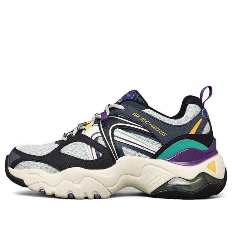 (WMNS) Skechers D'Lites Low-Top Daddy Shoes Blue/Purple 149261-NVPR