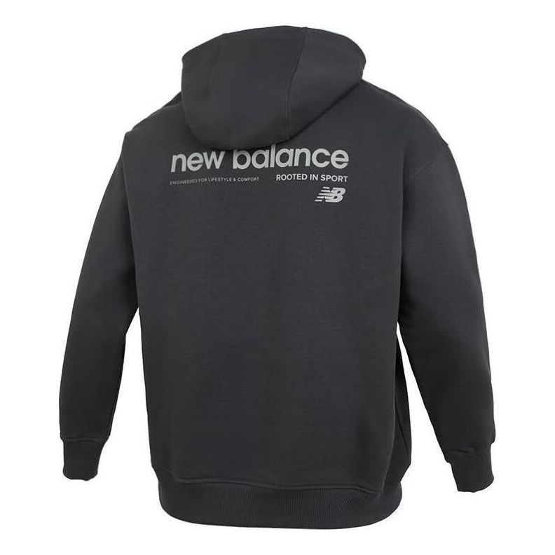 New Balance Embroidery NB Logo Hoodie 'Black' AMT41325-ACK
