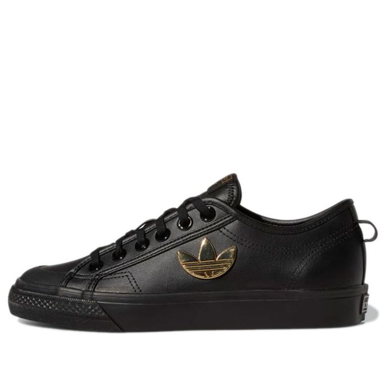 (WMNS) adidas Originals Nizza Trefoil 'Carbon Black Gold' H01129