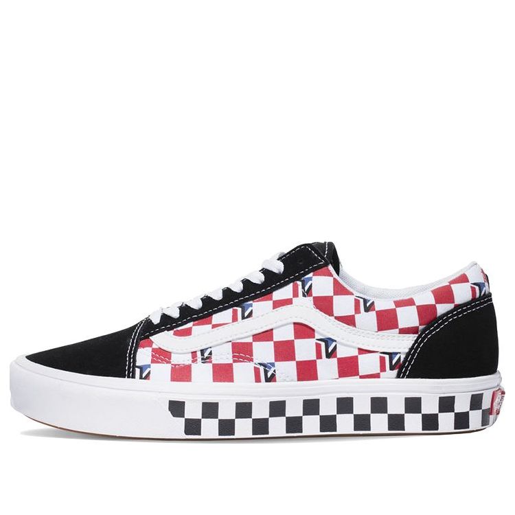 Vans Comfycush Old Skool Dimension In Checkerboard 'Black Red Blue' VN0A3WMA1NG