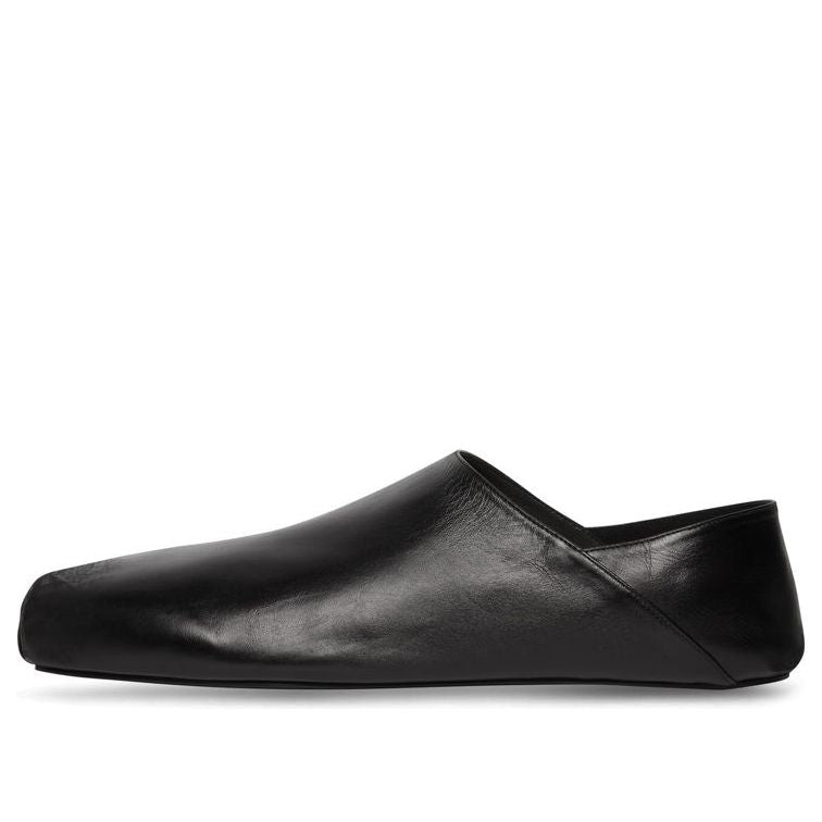 Balenciaga Soft Calf-Leather Square-Toe Slip On 'Black' 702072WBDH11000