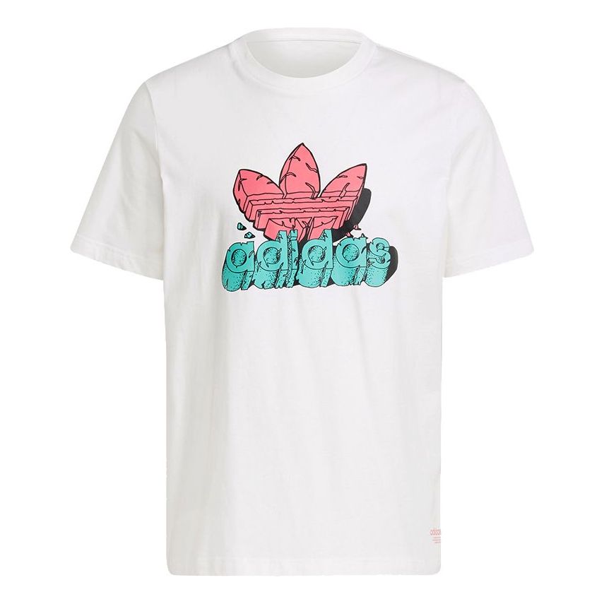 adidas Men's originals 5 As Tee Logo Sports White H13481