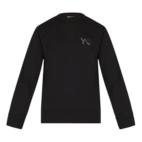 Men's Y-3 Casual Logo Round Neck Pure Cotton Black CY6927