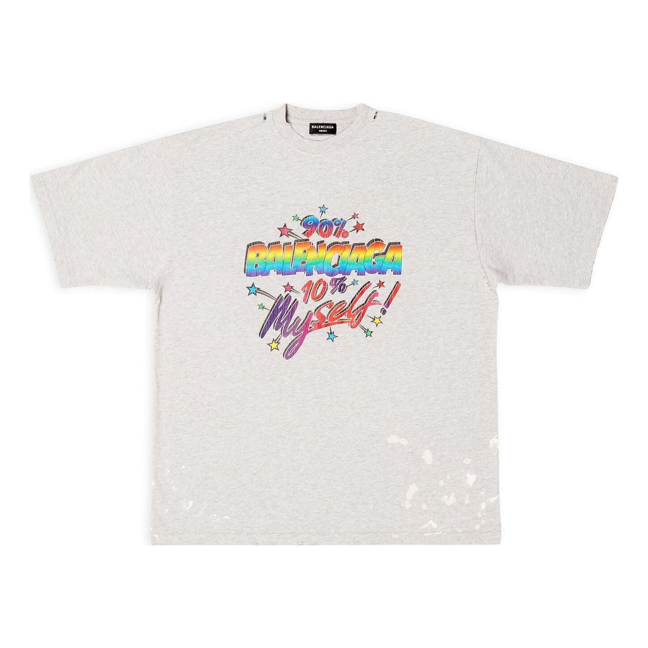 Balenciaga 90/10 T-Shirt Large Fit 'Light Grey' 641675TMVH32569