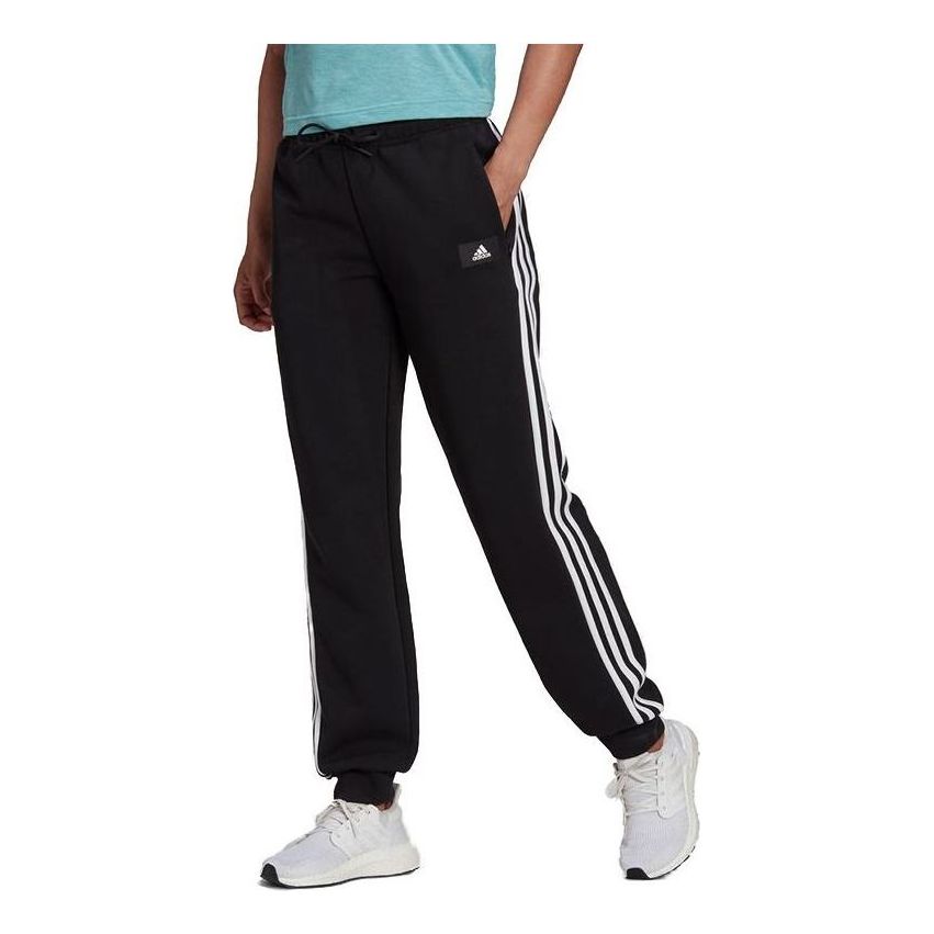 (WMNS) adidas Sportswear Future Icons 3-Stripes Pants Asia Sizing 'Black White' H57311