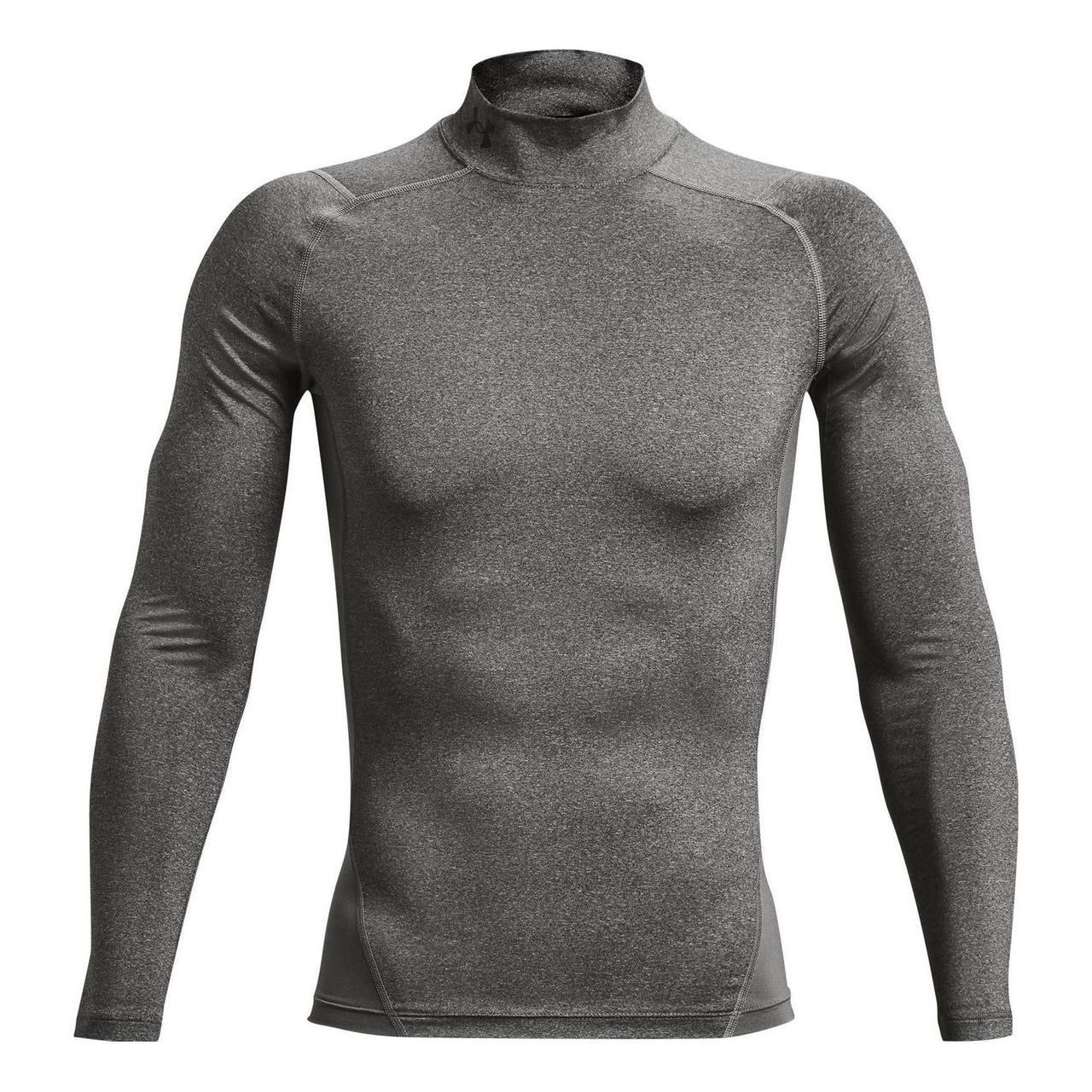 Under Armour HeatGear Compression Mock T-Shirt 'Carbon Heather Black' 1369606-090