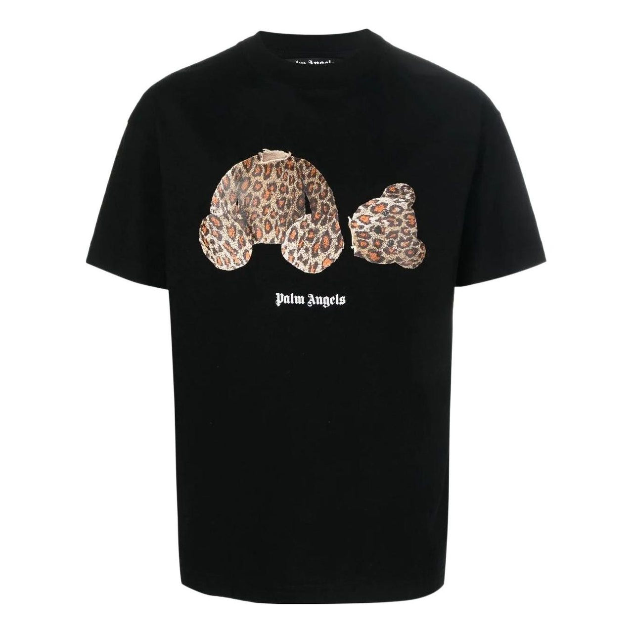 Palm Angels Leopard Bear Classic Tee 'Black Brown' PMAA001S22JER0181060