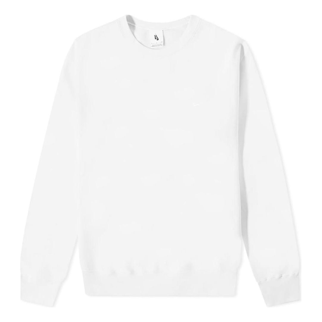 Nike NRG Solo Swoosh Fleece Crewneck Sweatshirt 'White' CV0554-030