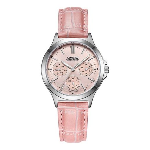 CASIO Leather Belt Waterproof Quartz Pink Analog LTP-V300L-4A