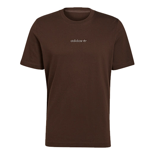 adidas originals Printing Logo Sports Short Sleeve Brown HP0442