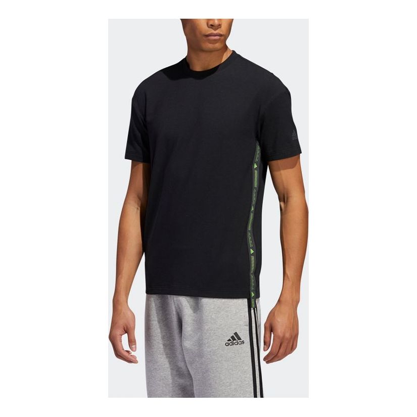 adidas M Gfx T Prime Side Round Neck Short Sleeve Black FT2791