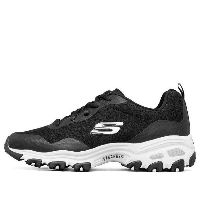 (WMNS) Skechers D Lites 1.0 Low-Top Daddy Shoes Black/White 896002-BKW