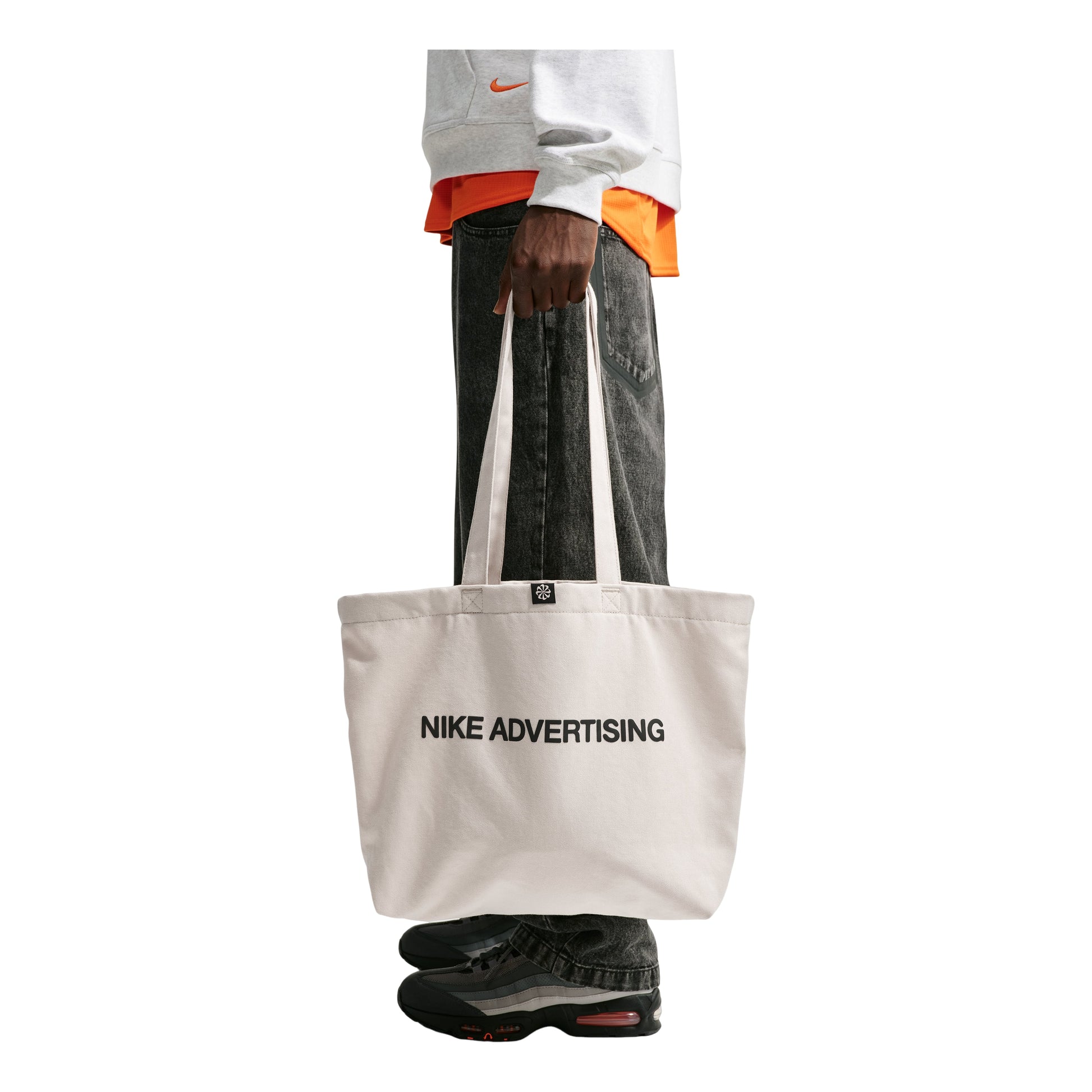Nike Heritage "Your Message Here" 22L Tote Bag 'Oatmeal Safety Orange Safety Orange' IU4945-140