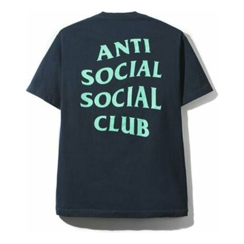ANTI SOCIAL SOCIAL CLUB Multi-Color Keyboard Short Sleeve Unisex Navy Blue ASST353