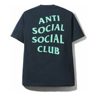 ANTI SOCIAL SOCIAL CLUB Multi-Color Keyboard Short Sleeve Unisex Navy Blue ASST353