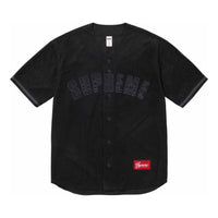 Supreme Ultrasuede Mesh Baseball Jersey 'Black' SUP-SS24-210