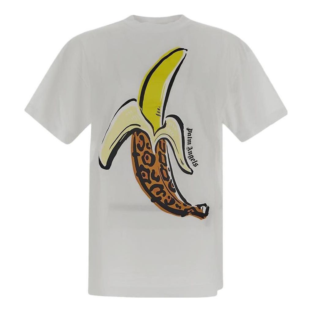 Palm Angels Banana Printed Classic T-Shirt 'White Yellow' PMAA001F22JER0060118