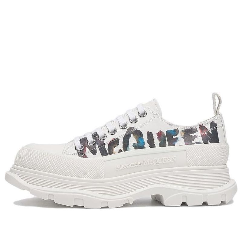 Alexander McQueen Tread Slick Lace-up Shoes 'White Multi' 711108WIATC9583