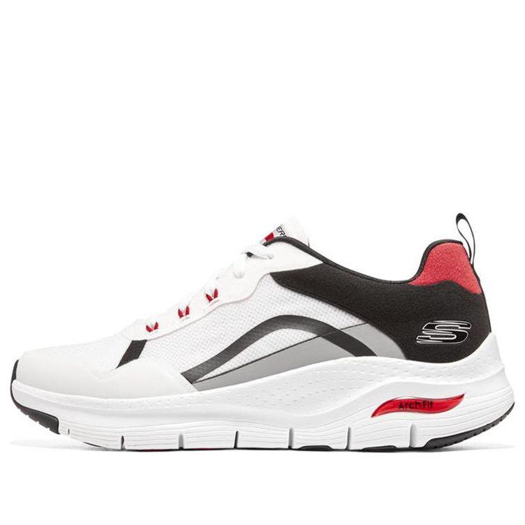 Skechers Arch Fit Shoes 'White Red Black' 894137-WBKR