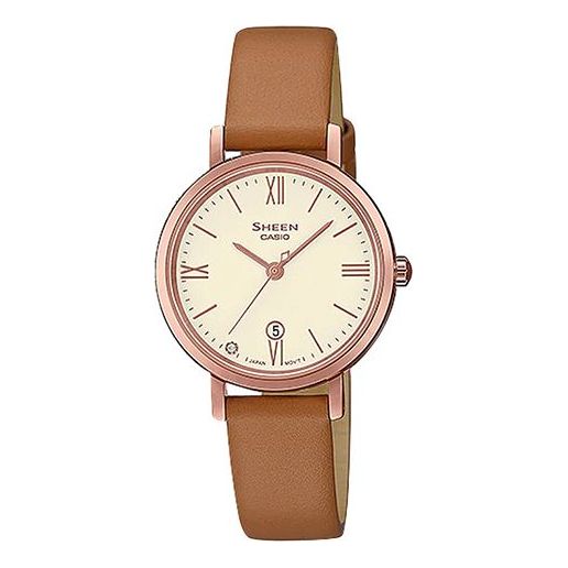 CASIO SHEEN Waterproof Quartz Sapphire Crystal Brown Analog SHE-4540CGL-9AUPR