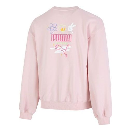 (WMNS) PUMA Graphic Sweatshirt 'Pink' 537518-88
