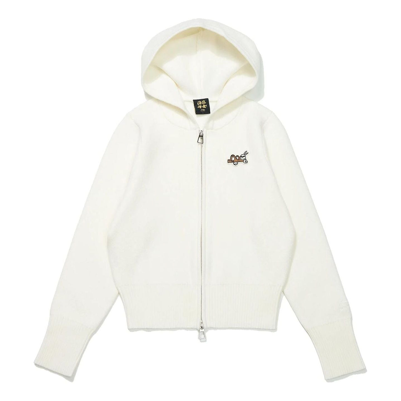 (WMNS) Li-Ning Rijindoujin Embroidered Cartoon Hooded Jacket 'Beige' AMBT014-4