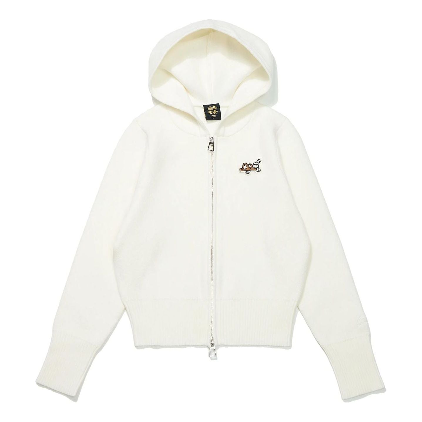 (WMNS) Li-Ning Rijindoujin Embroidered Cartoon Hooded Jacket 'Beige' AMBT014-4