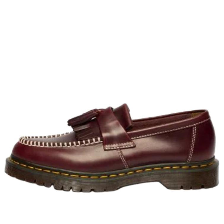 (WMNS) Dr. Martens Adrian Tassel Orleans Leather Loafers 'Cherry Red' 42849600