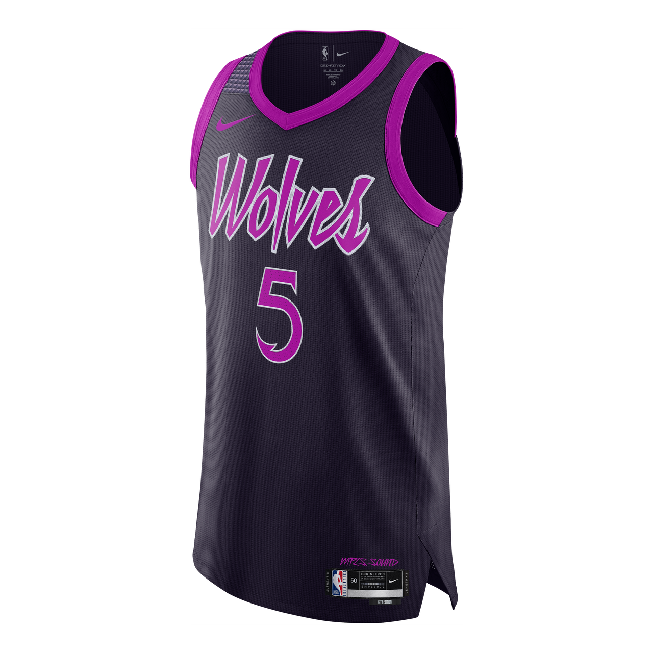 Nike Anthony Edwards Minnesota Timberwolves City Edition NBA Authentic Jersey 'Purple Dynasty' HM6114-526