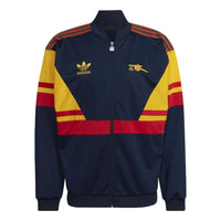 adidas originals Colorblock Stripe Logo Embroidered Soccer/Football Sports Jacket Arsenal Navy Blue HM4832