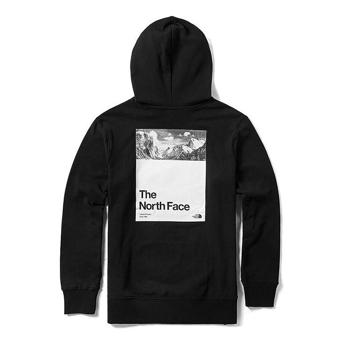 THE NORTH FACE Outdoor Cozy Soft Back Printing Version Couple Style Black 4NE4-JK3
