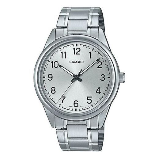 Men's CASIO DRESS Series Classic Retro Small Business Numeric Watch Mens Silver Analog MTP-V005D-7B4