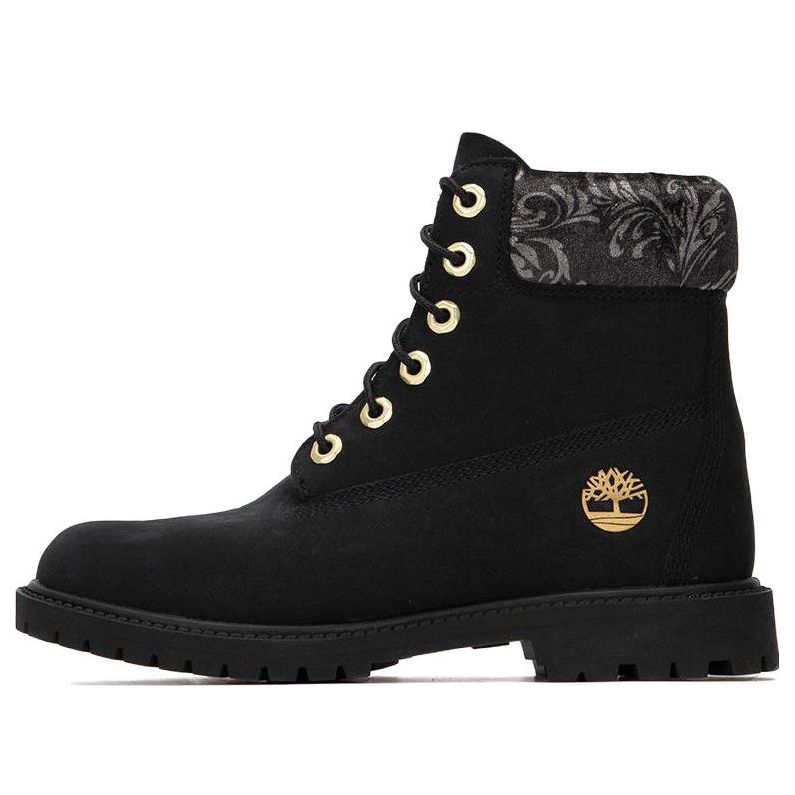 (WMNS) Timberland 6 Inch heritage Lace Up Cupsole Boots 'Black Nubuck' A5M74001