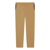 Gucci Cotton Ankle Pant With Web 'Light Brown' 668588-Z8AQY-9727