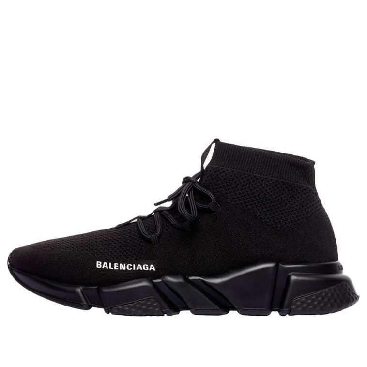 (WMNS) Balenciaga Speed Lace Up Trainer 'Knitted Black' 559353W1HP01000