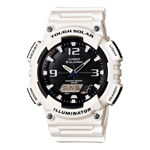 CASIO Waterproof Sports Solar Powered Mens BlackWhite Analog AQ-S810WC-7AVDF