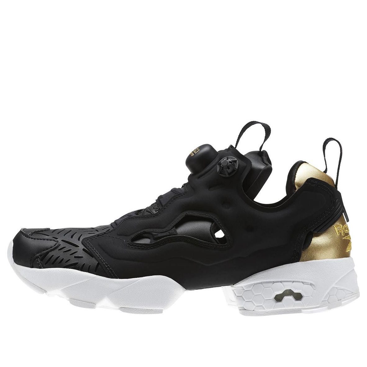 (WMNS) Reebok Instapump Fury Cutouts Running Shoes Black CM9816