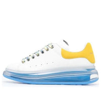 (WMNS) Alexander McQueen Clear Oversole Larry Sneakers 'White Blue Yellow' 612744WIA4G9324